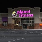 planet fitness outside at night