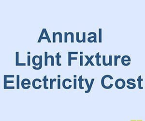 Annual Light Fixture Electricity Cost